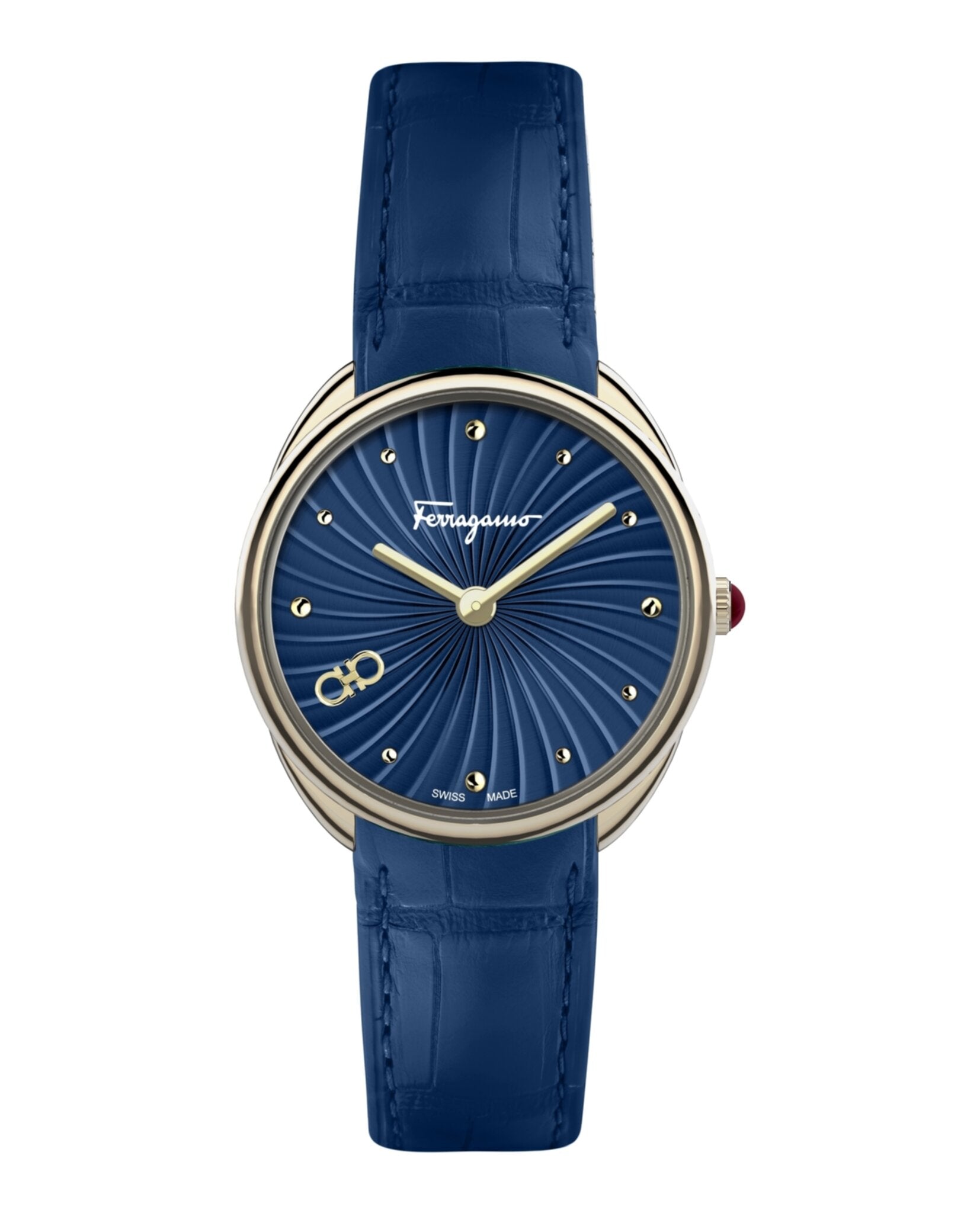 Ferragamo Cuir Strap Watch Gold Watches - Tophatter Daily Deals