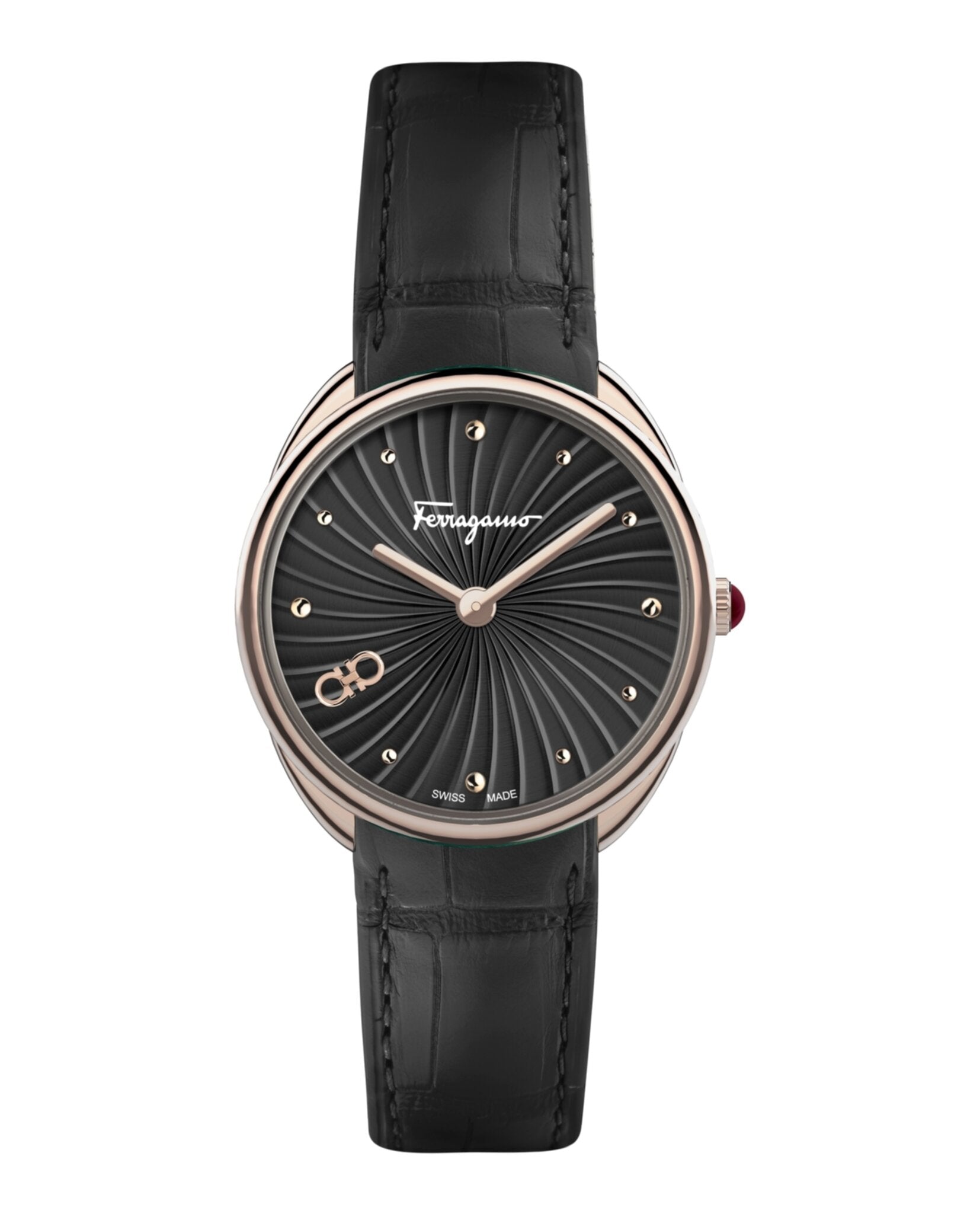 Ferragamo Cuir Strap Watch Rosegold Watches - Tophatter Daily Deals