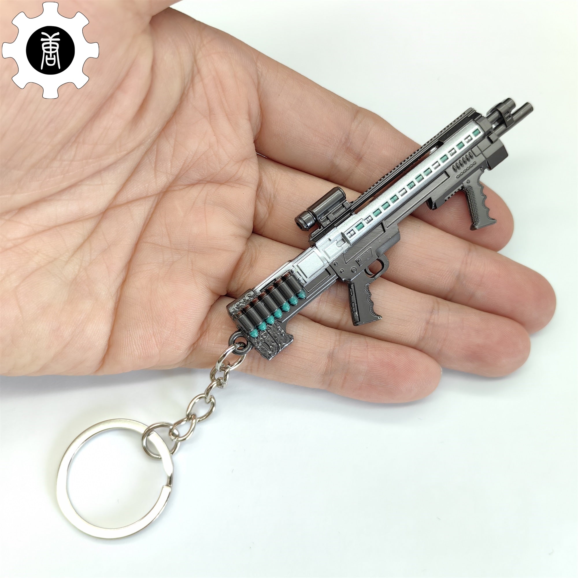 Game Gun SG-8S Shotgun Model Metal Keychain - Tophatter Daily Deals