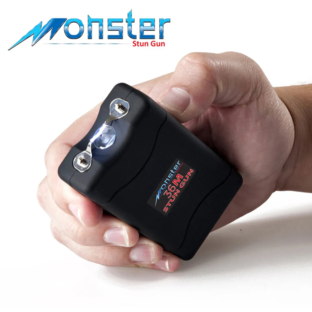 Monster 36 Million Volt Rechargeable Stun Gun With LED Light - Tophatter Daily Deals