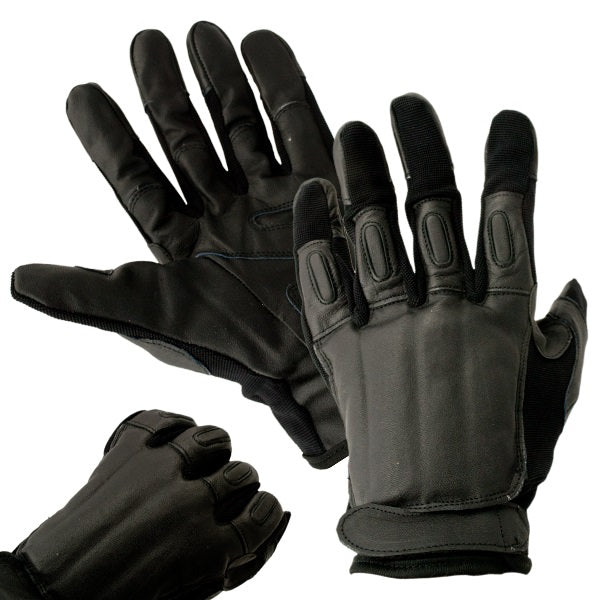 Full Finger Sap Gloves With Steel Shot Knuckles - Size Large - Tophatter's Guns'N'Weapons Store Collectible Weapons - Tophatter Daily Deals