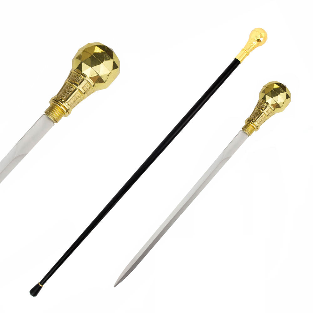 The Kingpin Golden Handle Walking Cane Sword Collectible Weapons - Tophatter Daily Deals