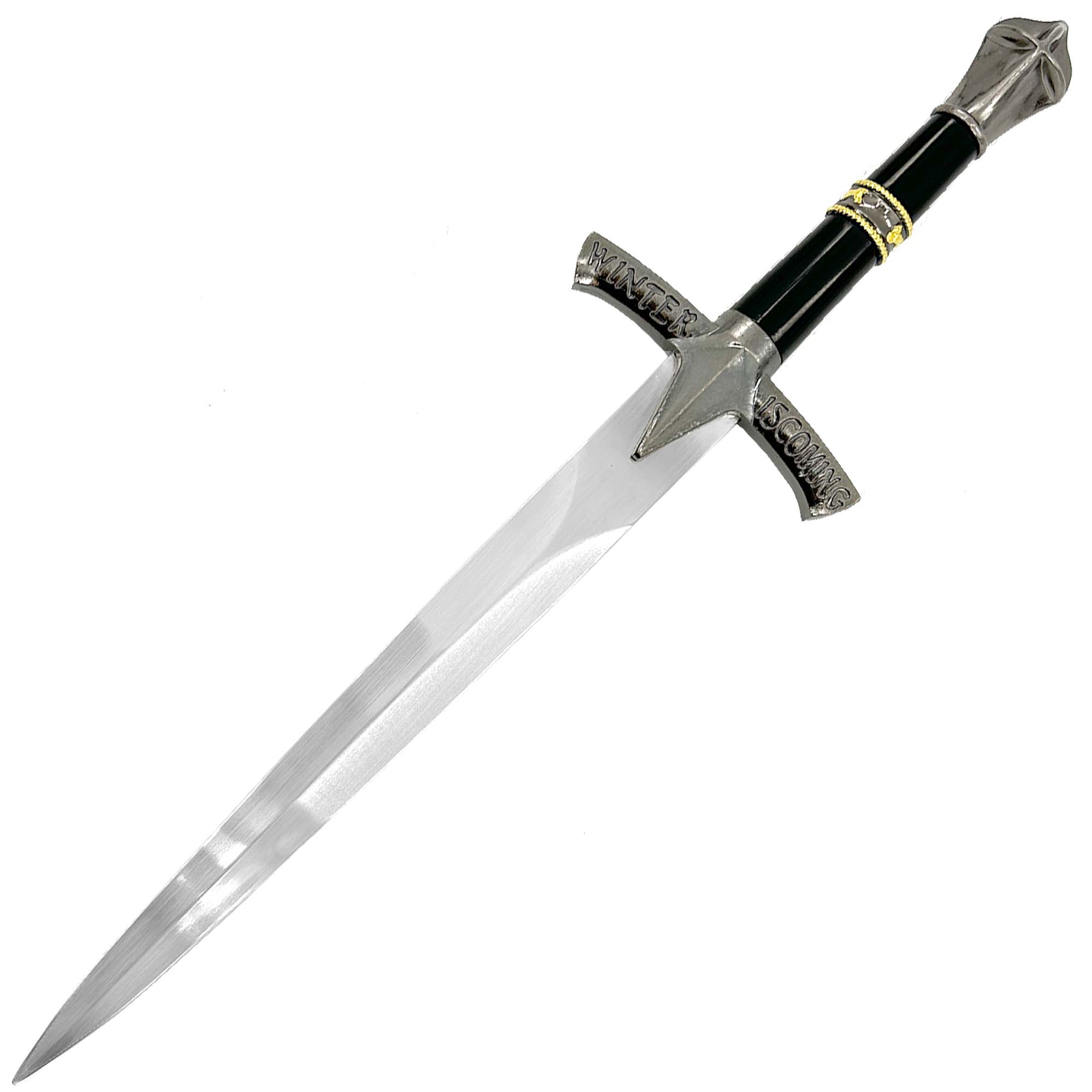 Shadow Embrace Winter Is Coming Engraved Black Dagger with Metal Fittings Dagger - Tophatter Daily Deals