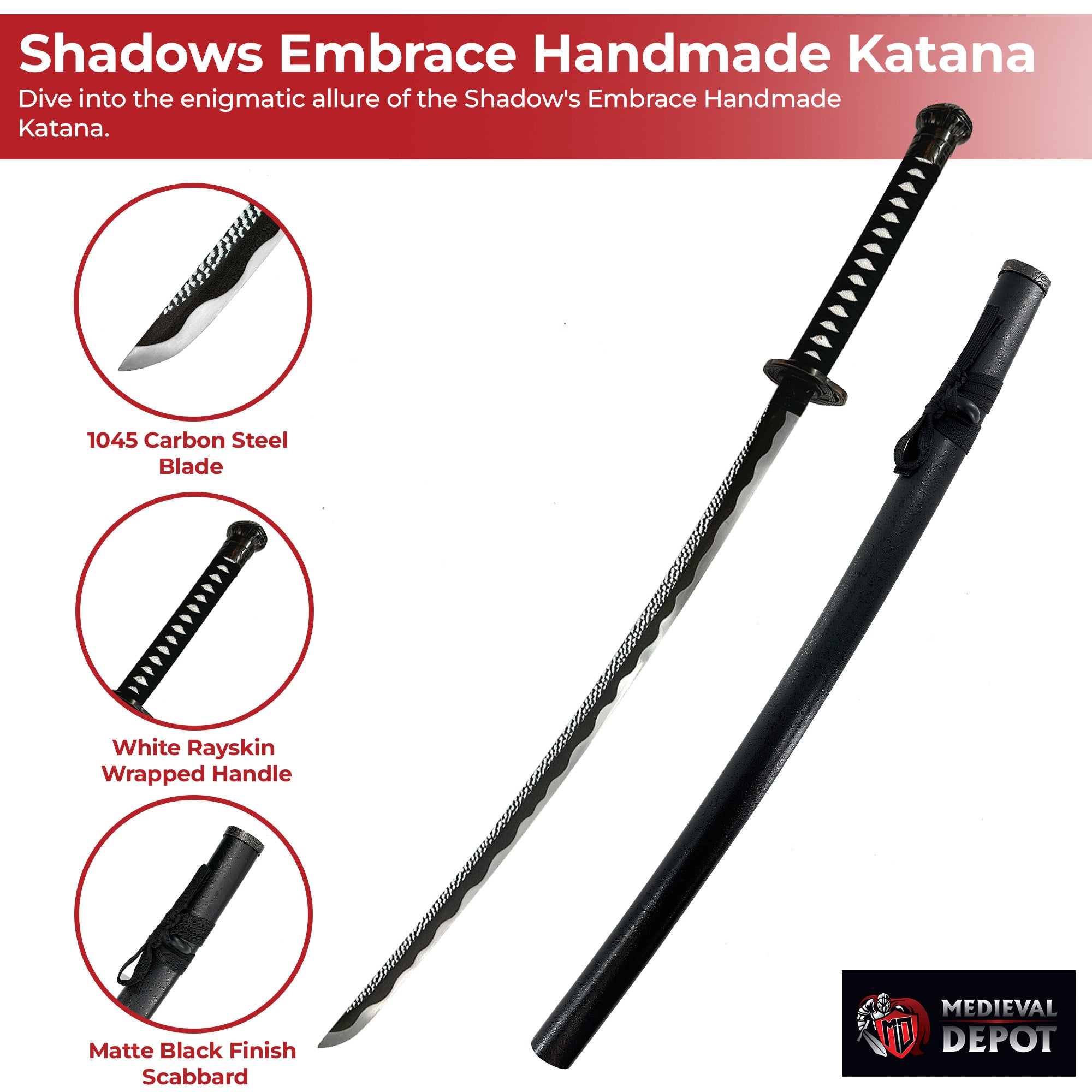 Shadows Embrace Handmade Katana Swords - Tophatter Daily Deals