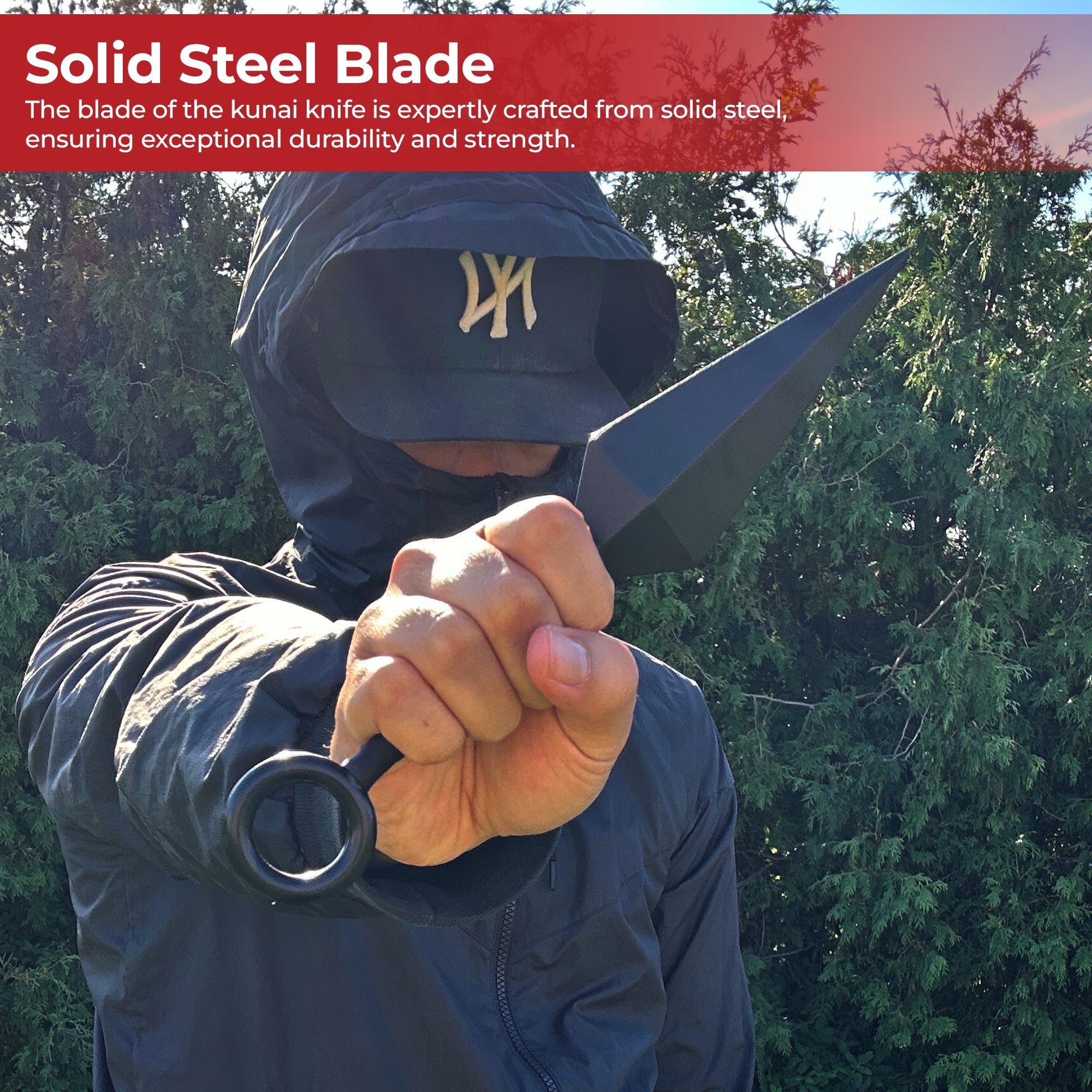 Shadowstrike Solid Steel Kunai Knife Throwing Knife - Tophatter Daily Deals
