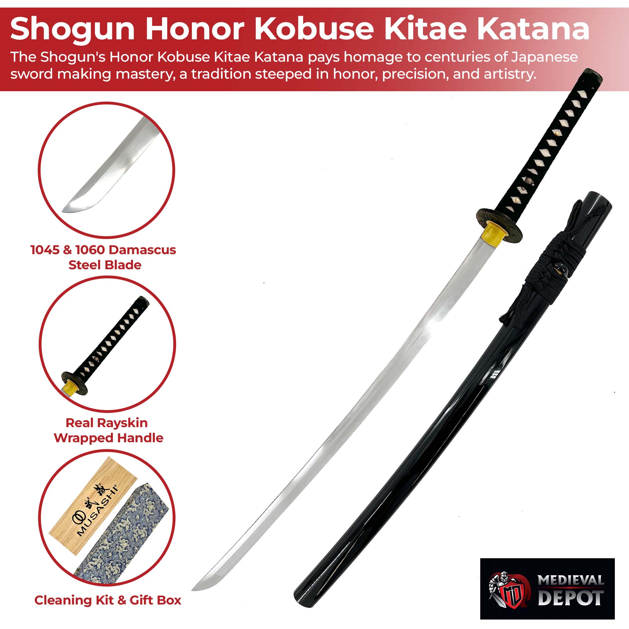 Shogun Honor Kobuse-Kitae Katana Swords - Tophatter Daily Deals