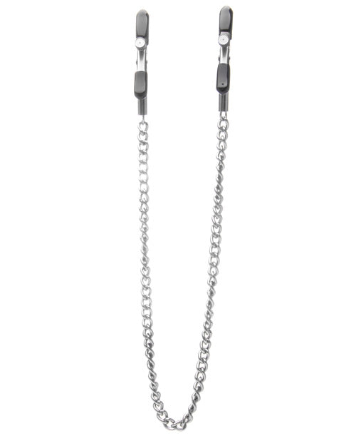 Ouch Chained Adjustable Nipple Clamps Silver Nipple Clamps - Tophatter Daily Deals