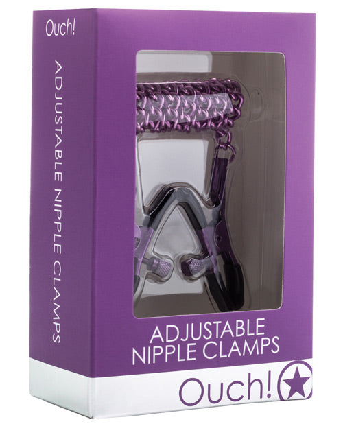 Ouch Chained Adjustable Nipple Clamps Nipple Clamps - Tophatter Daily Deals