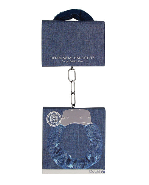 Ouch Denim Metal Handcuffs Cuffs - Tophatter Daily Deals