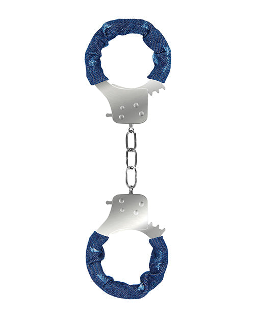 Ouch Denim Metal Handcuffs Blue Cuffs - Tophatter Daily Deals