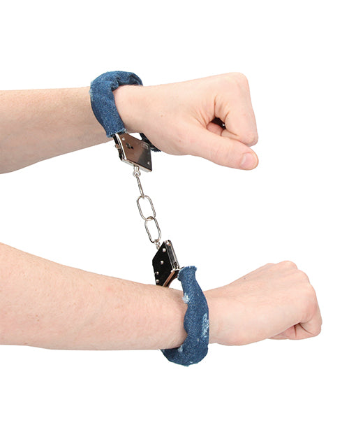 Ouch Denim Metal Handcuffs Cuffs - Tophatter Daily Deals