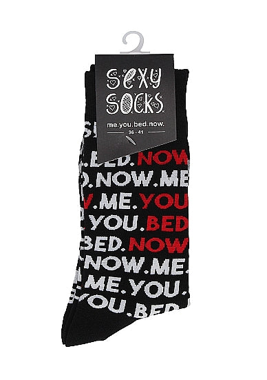 You. Me. Bed. Now. Socks Socks - Tophatter Daily Deals