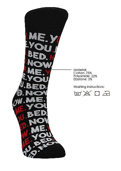 You. Me. Bed. Now. Socks Socks - Tophatter Daily Deals