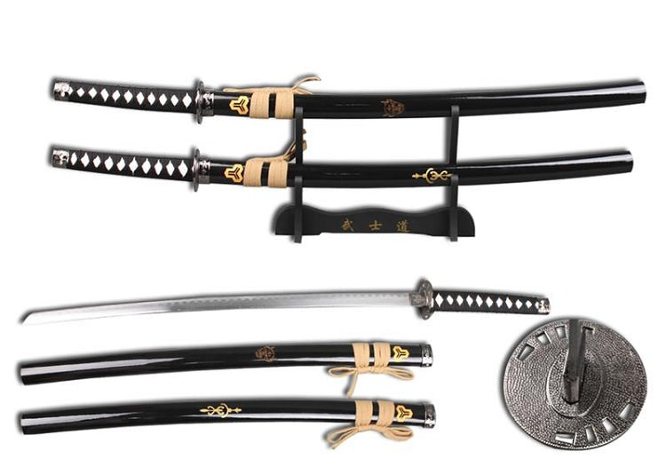 Hattori Hanzo "Bill and The Bride" Katana Sword Set with Display Stand - Tophatter's Army Products & Self Defense Collectible Weapons - Tophatter Daily Deals