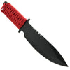 Military Night Hunter Hunting Knife Red Para-cord Wrapped Handle Full Tang - TOPHATTER'S ARMORY DEALS Collectible Weapons - Tophatter Daily Deals