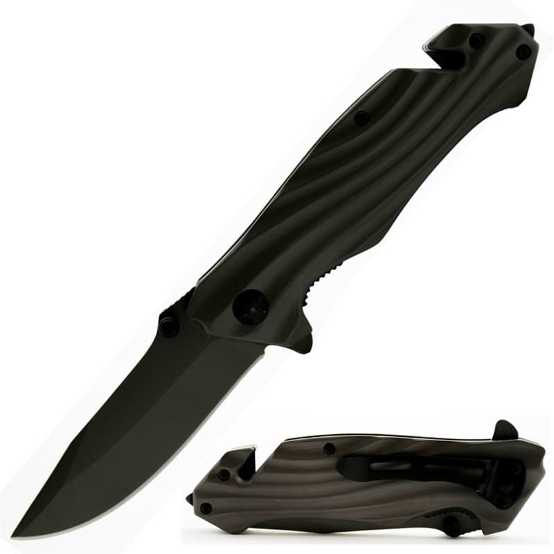 EXTREME HEAVY DUTY Combat Military Tactical Rescue Spring Assist Knife - Tophatter's Inc. Weapons Store Online Collectible Weapons - Tophatter Daily Deals