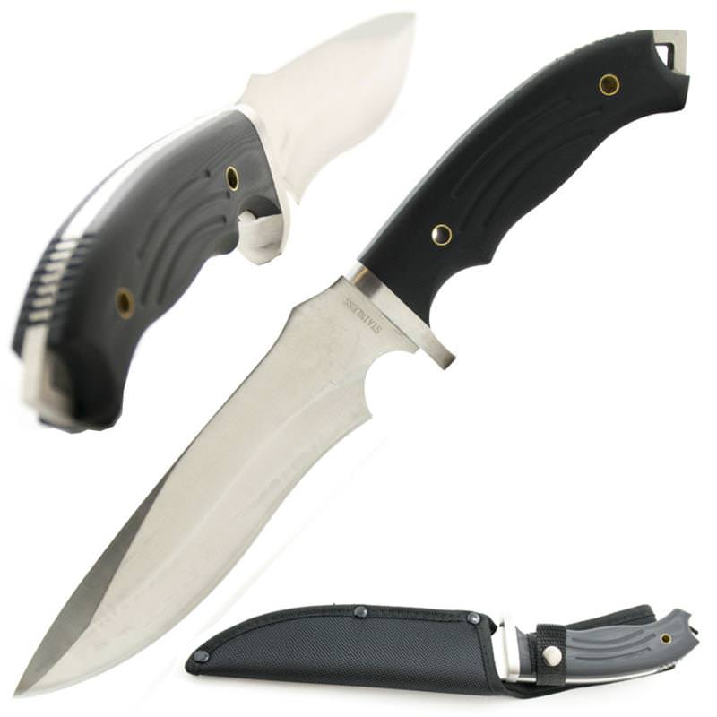 Extreme Heavy Duty Survival Full Tang Fixed Blade Hunting Knife Collectible Weapons - Tophatter Daily Deals