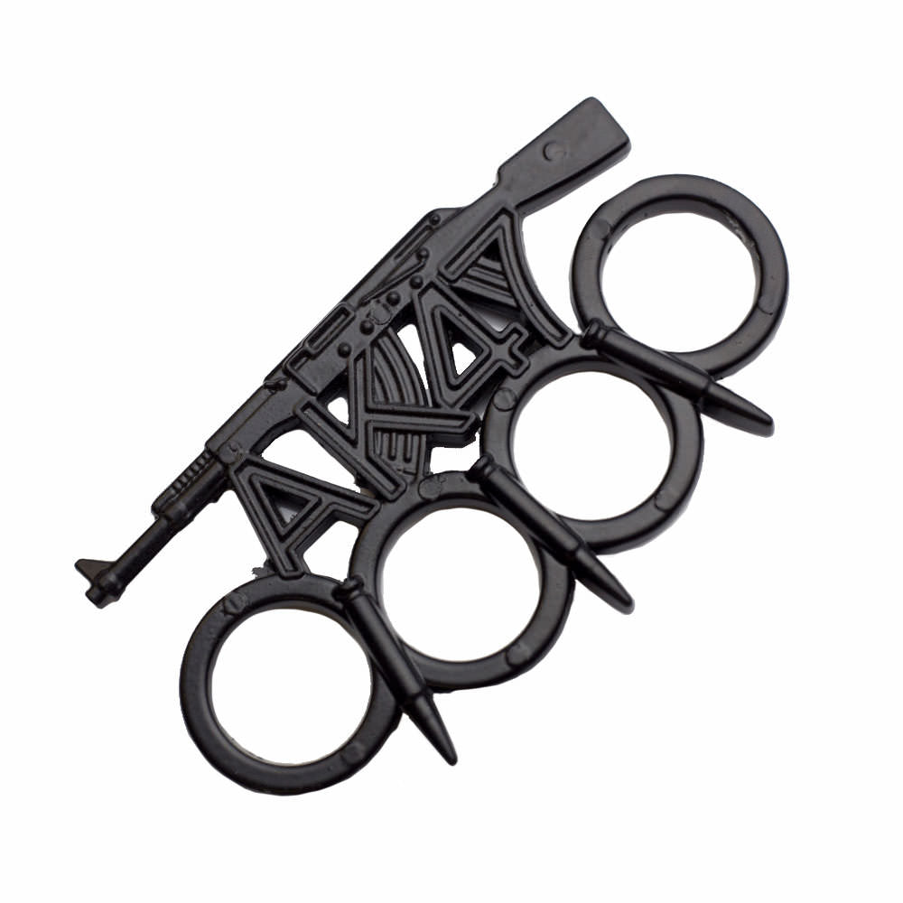 AK-47 Rifle Bullet Spiked Black Knuckle Paperweight Collectible Weapons - Tophatter Daily Deals