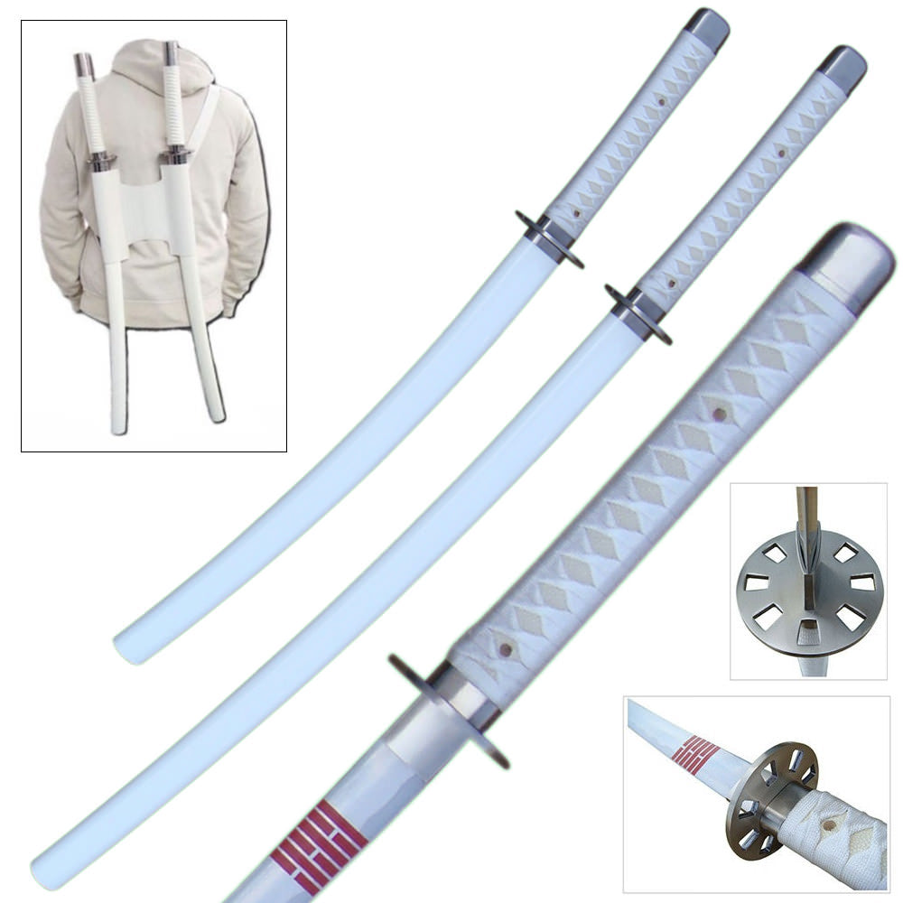 Full Tang Carbon Steel Dual Fantasy Snake Swords Sharp Edge With Shoulder Holster - Tophatter's Guns'N'Weapons Store Collectible Weapons - Tophatter Daily Deals