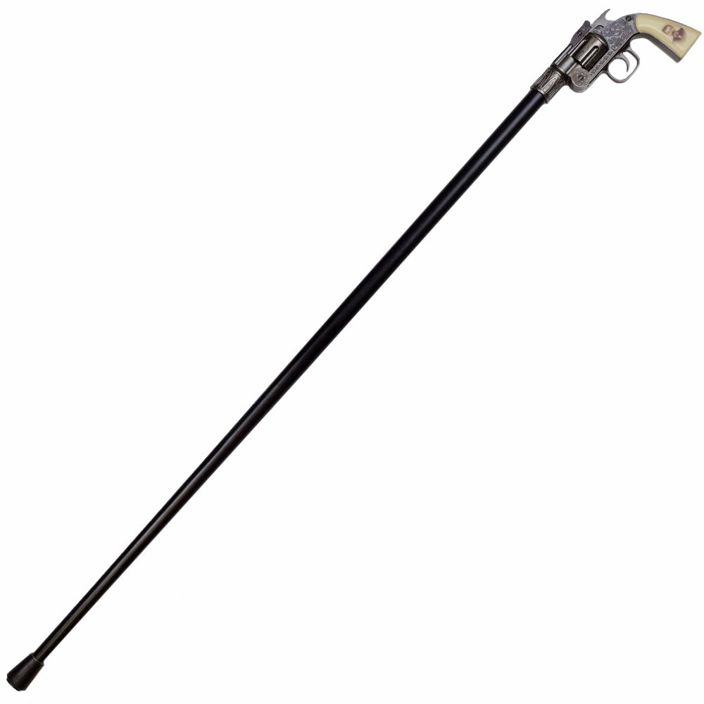Doc Holiday Revolver Gun Handle Gentleman's Walking Stick - Tophatter's Guns'N'Weapons Store - FREE SHIPPING Collectible Weapons - Tophatter Daily Deals