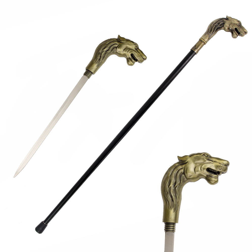 Queen of the Jungle Lioness Walking Cane Sword Collectible Weapons - Tophatter Daily Deals