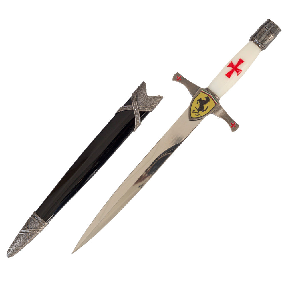 16 Inch Overall Knights Templar Dagger With Scabbard Collectible Weapons - Tophatter Daily Deals