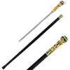 36" Golden Blue Knob Deluxe Steel Cane Sword - Tophatter's Army Products & Self Defense Collectible Weapons - Tophatter Daily Deals