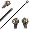 Rolling Evil Eye Cane Staff with Skeletal Hand Handle - Tophatter's Army Products & Self Defense Collectible Weapons - Tophatter Daily Deals