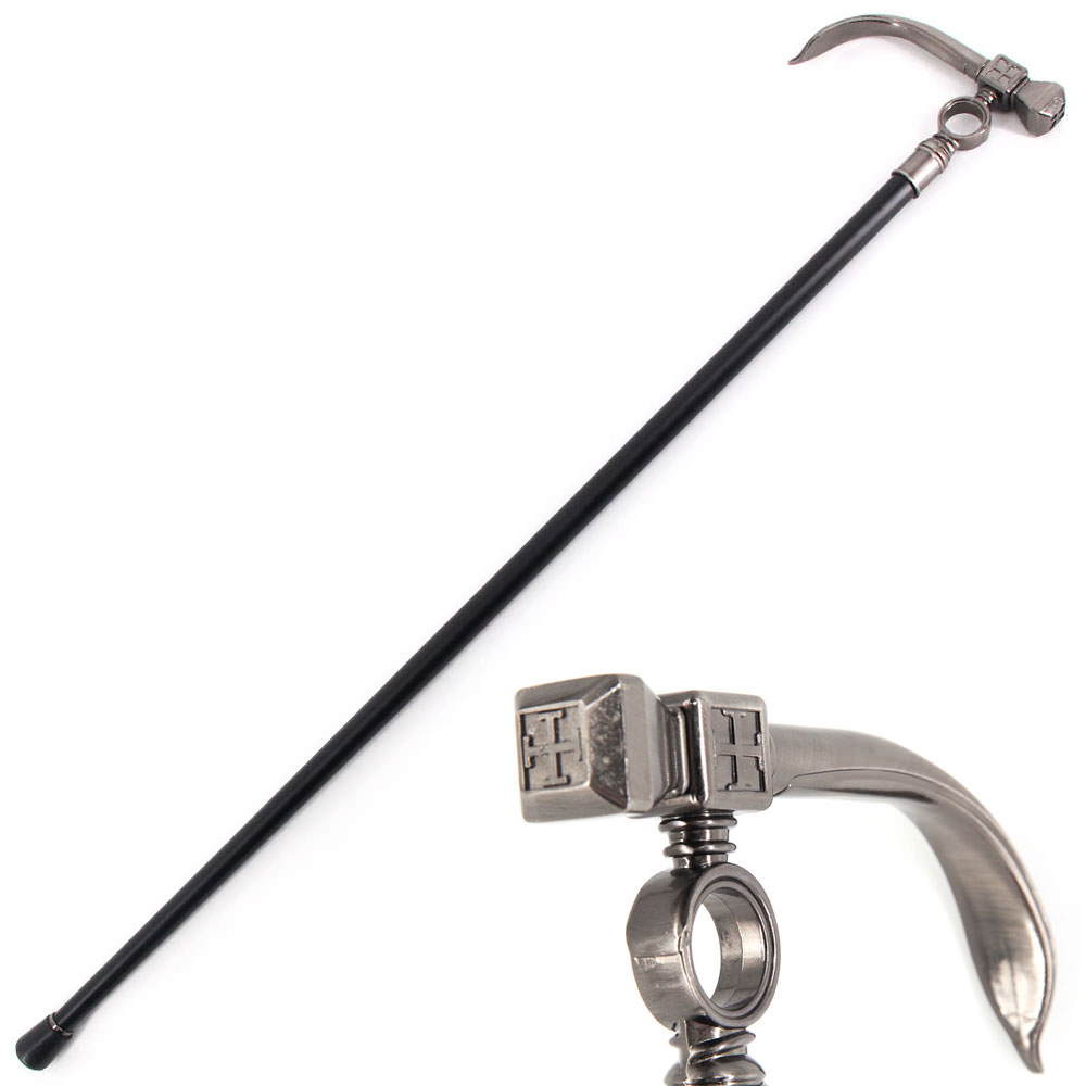 37 Inch Hammer Style Gentleman's Walking Stick Cane - Tophatter's Guns'N'Weapons Store Collectible Weapons - Tophatter Daily Deals