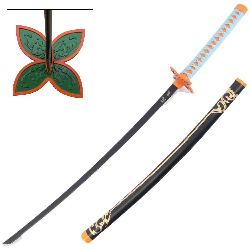 39.5" Steel Anime Shinobu Kocho Nichirin Katana Sword Demon Killer Collectible Weapons - Tophatter Daily Deals