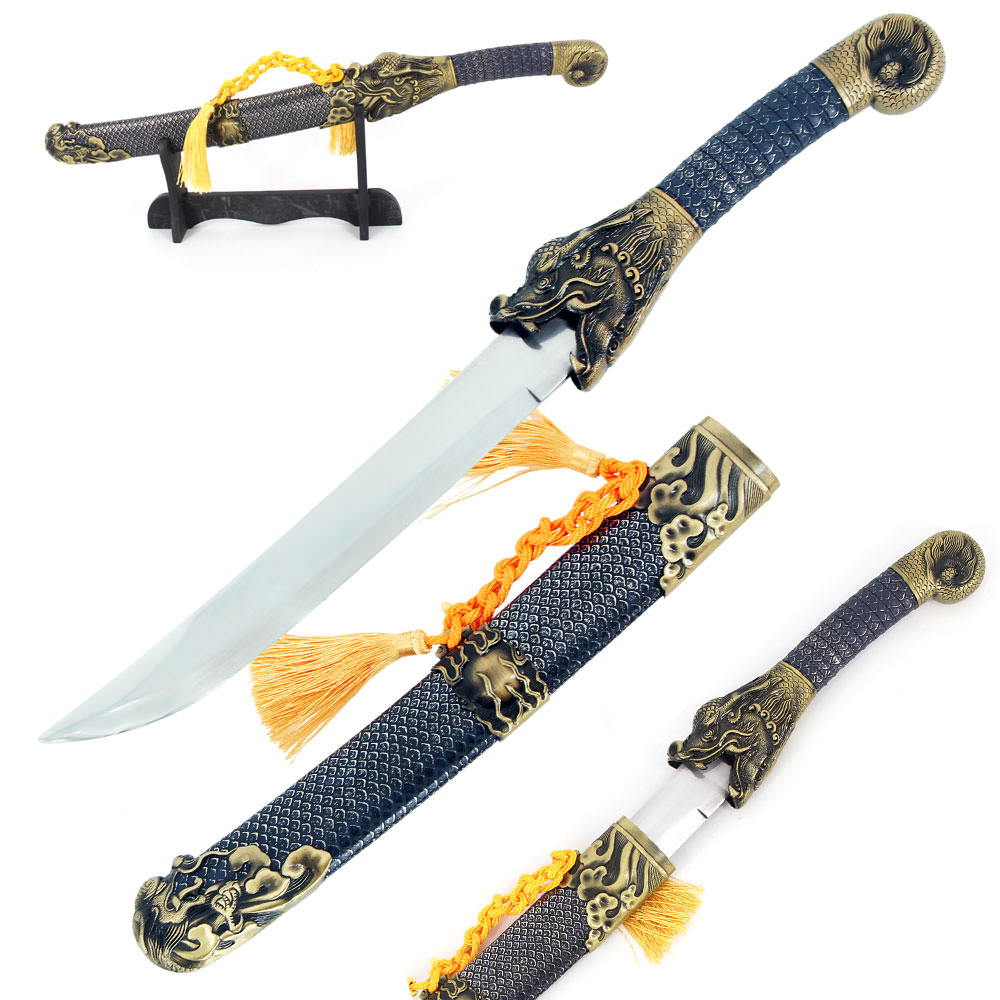 High Quality Chinese Dragon Sword With Display Stand - TOPHATTER'S ARMORY DEALS Collectible Weapons - Tophatter Daily Deals