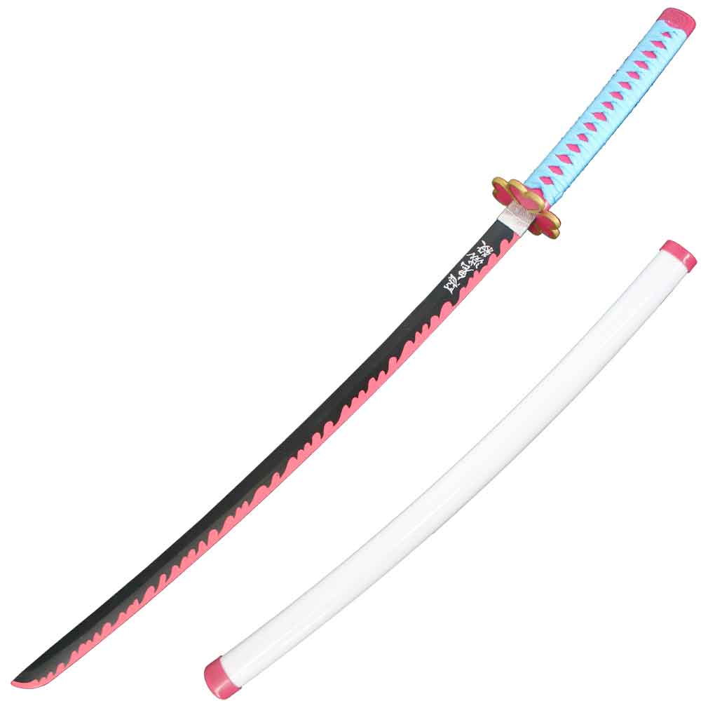 40.5" ABS Plastic Blade Mitsuri Kanroji Nichirin Katana Samurai Sword Demon Collectible Weapons - Tophatter Daily Deals