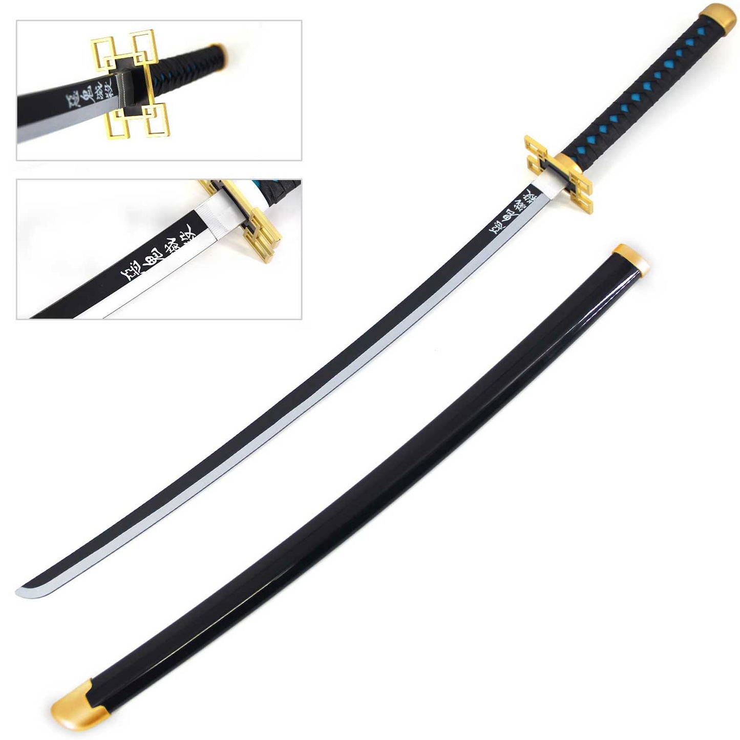 40" ABS Plastic Blade Tokito Muichiro Mist Hashira Nichirin Katana Sword Demon Anime - TOPHATTER'S ARMORY DEALS Collectible Weapons - Tophatter Daily Deals