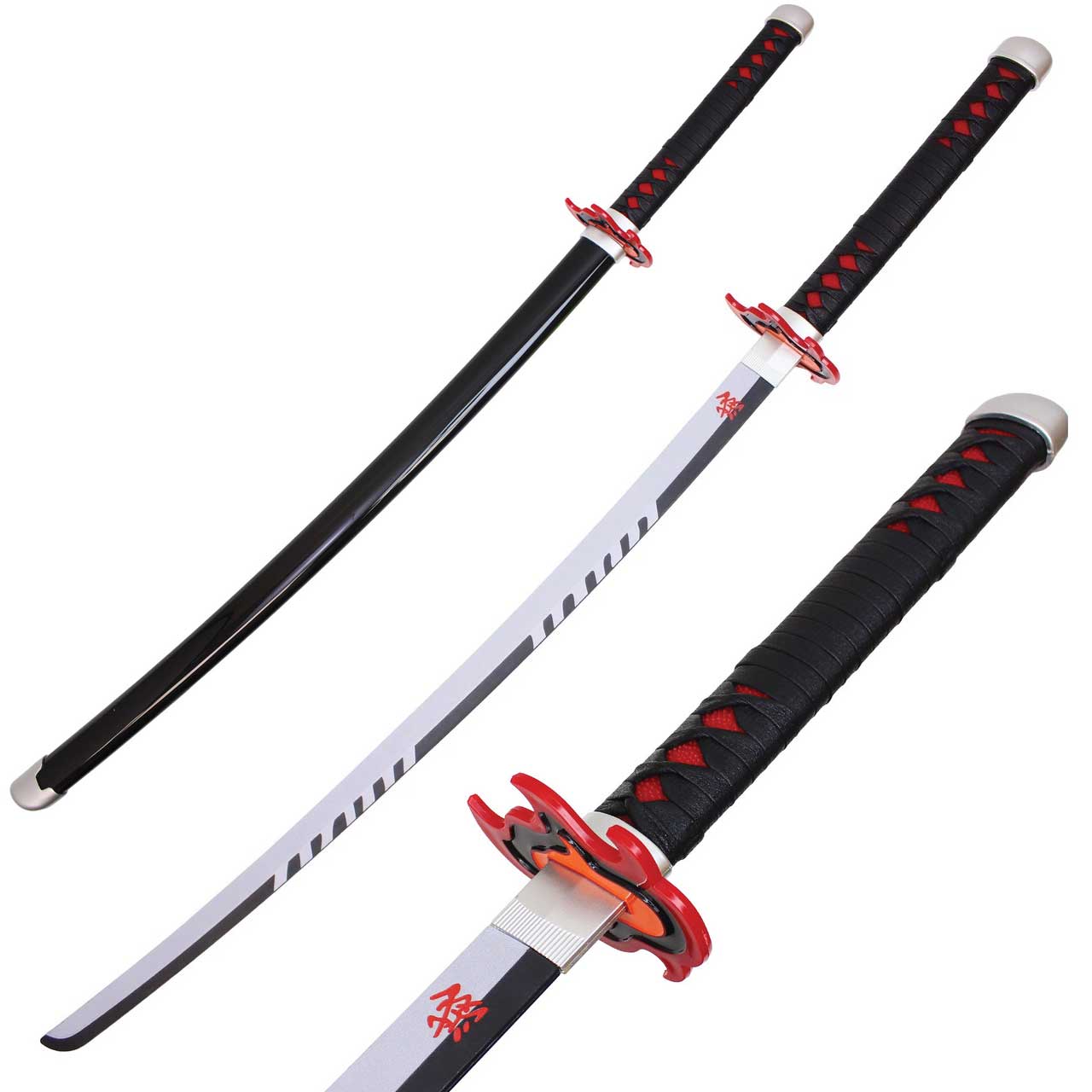 ABS Plastic Blade Kamado Tanjirou Katana Samurai Sword Demon Anime - Tophatter's Guns'N'Weapons Store - FREE SHIPPING Collectible Weapons - Tophatter Daily Deals