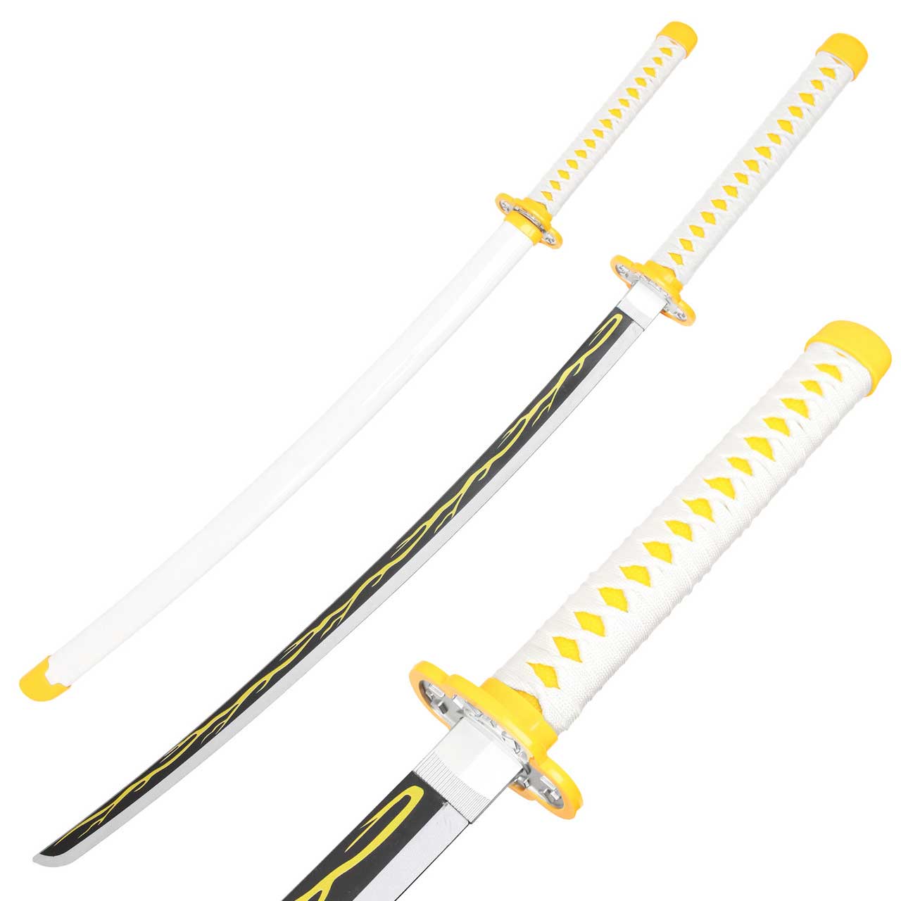 40" ABS Plastic Blade Agatsuma Zenitsu Katana Samurai Sword - Tophatter's Guns'N'Weapons Store Collectible Weapons - Tophatter Daily Deals