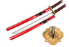 Red Wooden Samurai Katana Sword with Scabbard Cosplay Weapon - TOPHATTER'S ARMORY DEALS Collectible Weapons - Tophatter Daily Deals