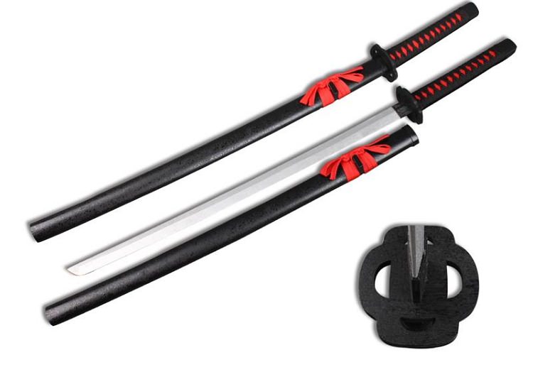 Wooden Training Practice Samurai Katana Sword with Scabbard Cosplay Weapon Collectible Weapons - Tophatter Daily Deals
