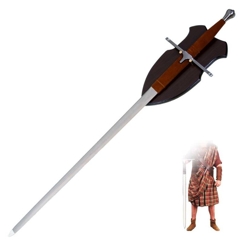 42 inch Sir William Wallace Long Two Handed Medieval Claymore Sword Collectible Weapons - Tophatter Daily Deals