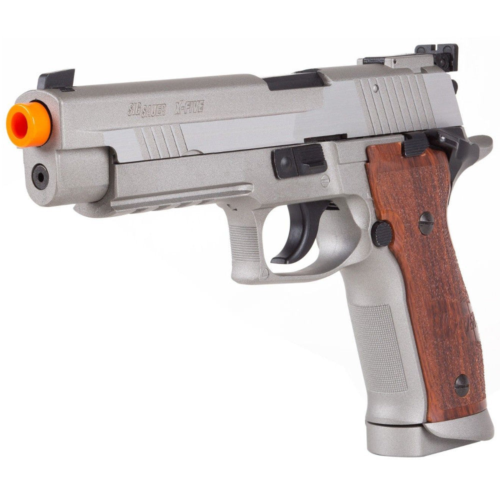 Sig Sauer P226 X-5 CO2 Full Metal Gas BlowBack Pistol Stainless AirSoft Gun - Tophatter's Guns'N'Weapons Store Collectible Weapons - Tophatter Daily Deals