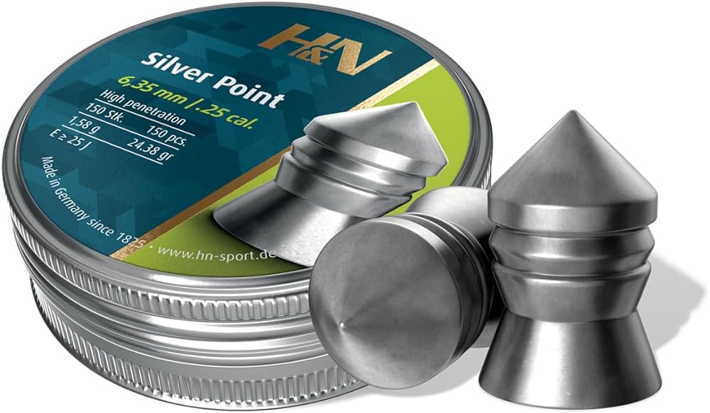 H&N Silver Point .25 Cal, 24.38 Grains, Pointed, 150ct - Tophatter Daily Deals