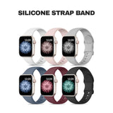 Apple Watch Belt - Silicone Strap Band for Apple Watch Series 9 8 7 6 SE 5 4 3 38/40/41/42/44/45mm Strap Band Apparel & Accessories - Tophatter Daily Deals
