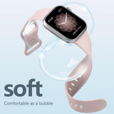 Apple Watch Belt - Silicone Strap Band for Apple Watch Series 9 8 7 6 SE 5 4 3 38/40/41/42/44/45mm Strap Band Apparel & Accessories - Tophatter Daily Deals