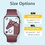 Apple Watch Belt - Silicone Strap Band for Apple Watch Series 9 8 7 6 SE 5 4 3 38/40/41/42/44/45mm Strap Band Apparel & Accessories - Tophatter Daily Deals