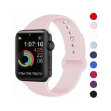 Apple Watch Belt - Silicone Strap Band for Apple Watch Series 9 8 7 6 SE 5 4 3 38/40/41/42/44/45mm Strap Band Pink Apparel & Accessories - Tophatter Daily Deals