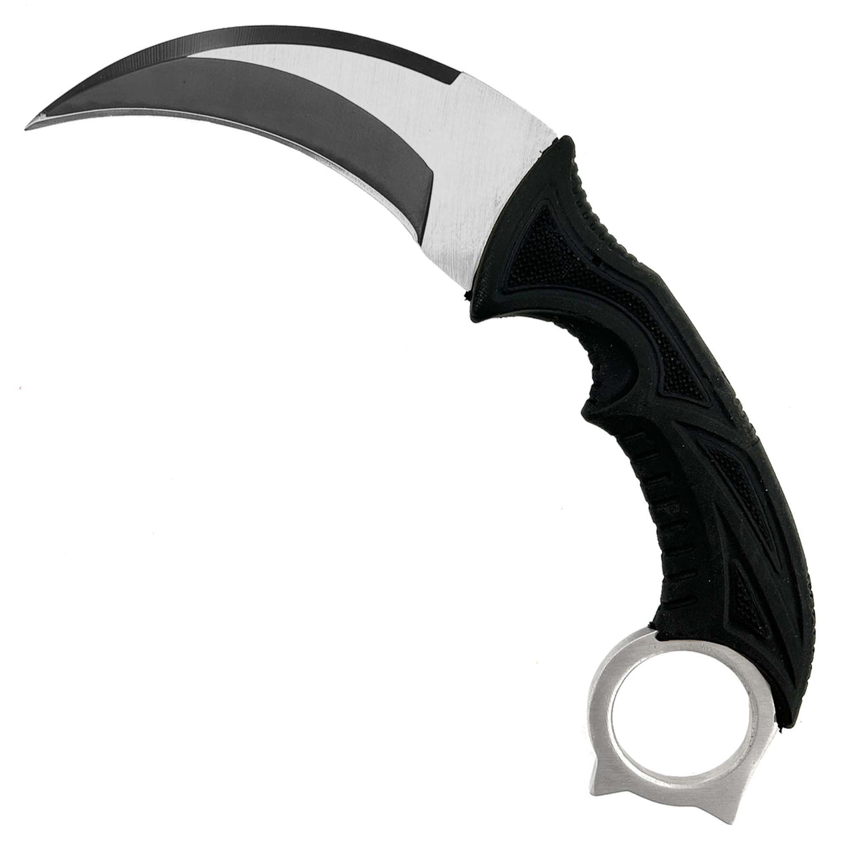 Silver Back Stalker Fixed Blade Survival Karambit knives - Tophatter Daily Deals