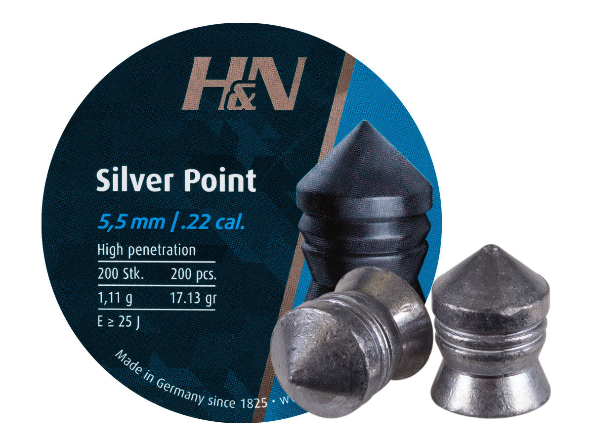H&N Silver Point .22 cal, 17.13 grains, Pointed, 200ct - Tophatter Daily Deals