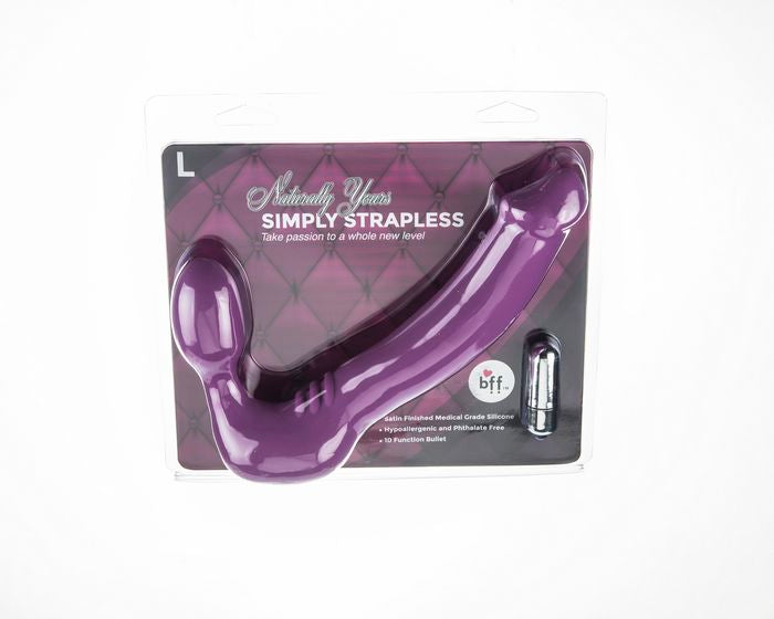 Simply Strapless Silicone Strap On Large Purple Dildoes & Dongs - Tophatter Daily Deals