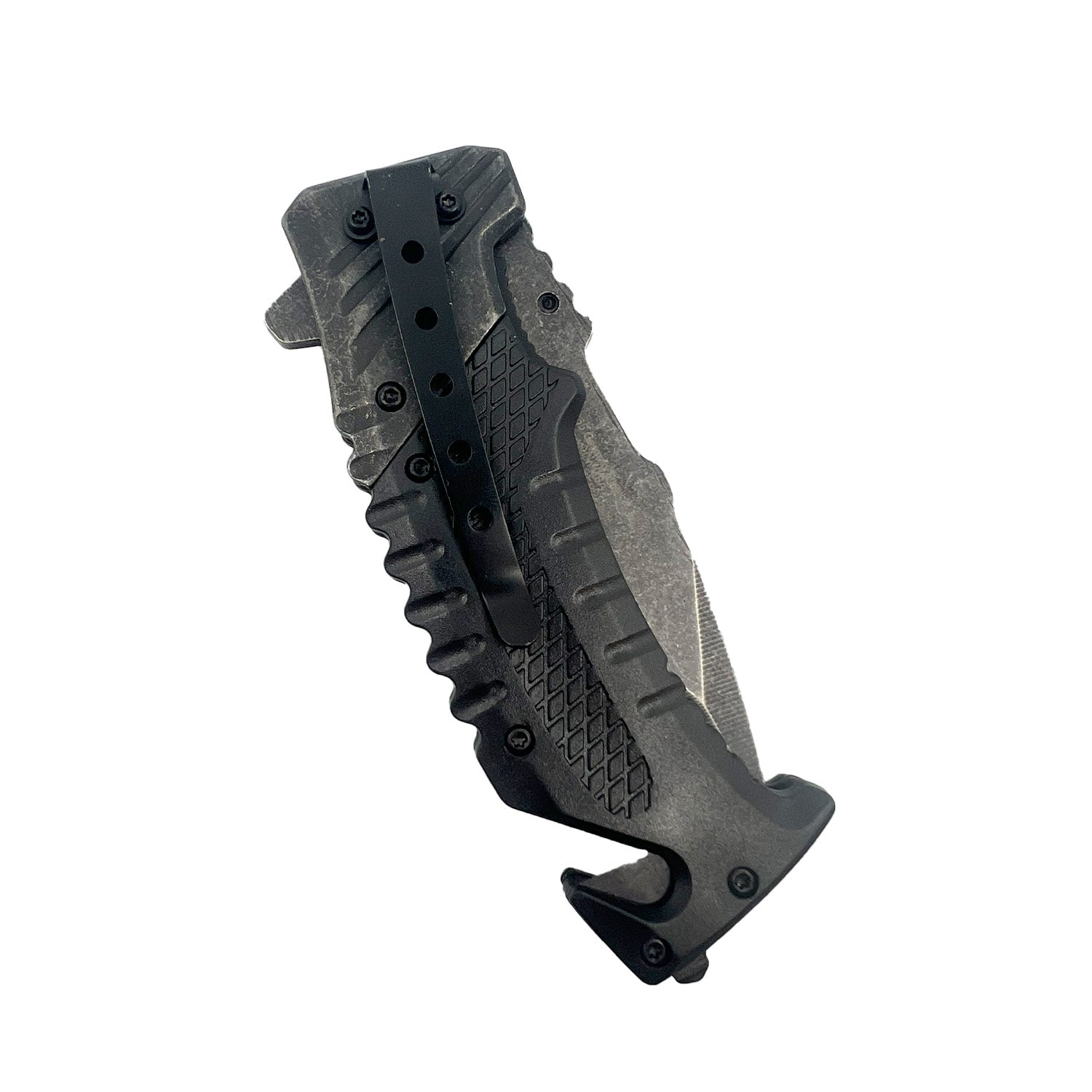 7.10" Stonewashed Spring Assisted Knife Knife - Tophatter Daily Deals