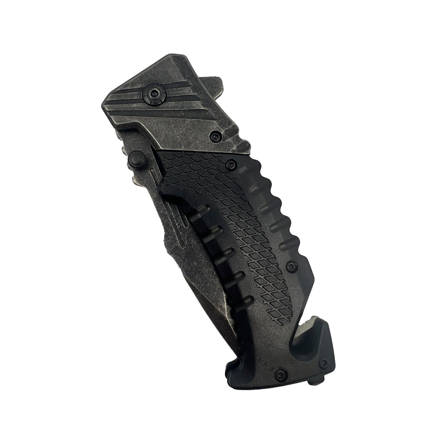 7.10" Stonewashed Spring Assisted Knife Knife - Tophatter Daily Deals