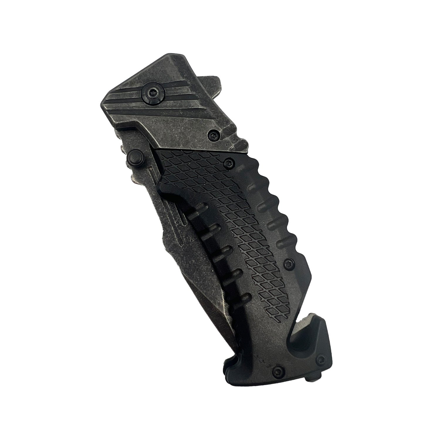 7.10" Stonewashed Spring Assisted Knife Knife - Tophatter Daily Deals